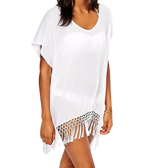 Other - WHITE SHEER SWIM cover up